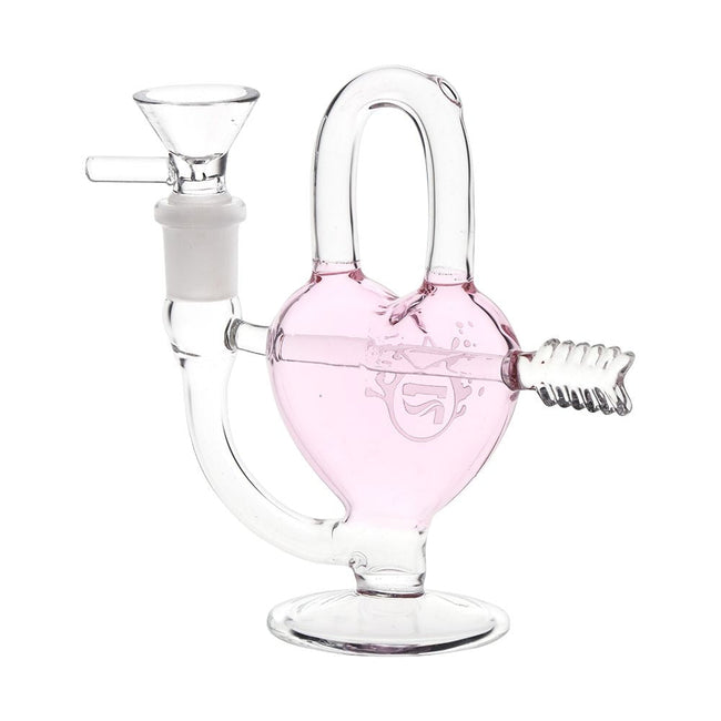 Pulsar Arrow Heart Glass Water Pipe