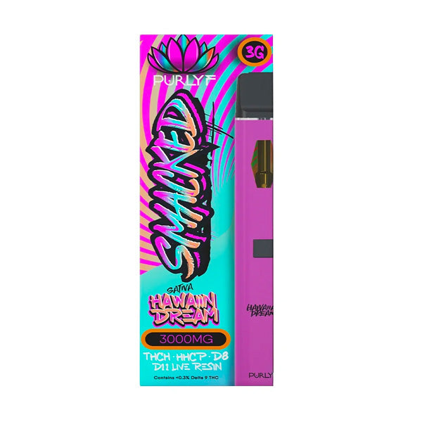 Purlyf | Live Resin Delta 8 + HHC-P + Delta 11 + THC-H Smacked Disposable - 3g Best Sales Price - Vape Pens