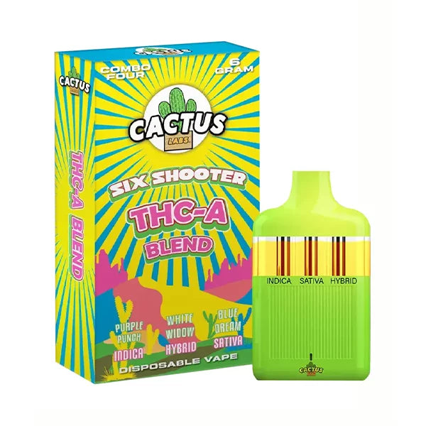 Cactus Labs Six Shooter THC-A Blend Disposable Vape 6G Best Sales Price - Vape Pens