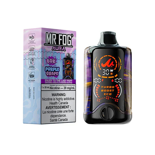 Purple Grape Mr. Fog Aura 60K Disposable Vape