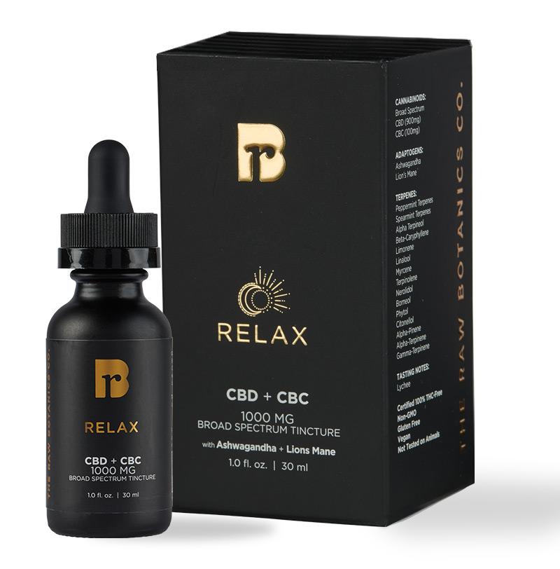 RELAX & Focus | Lion’s Mane, CBD, & CBC Tincture