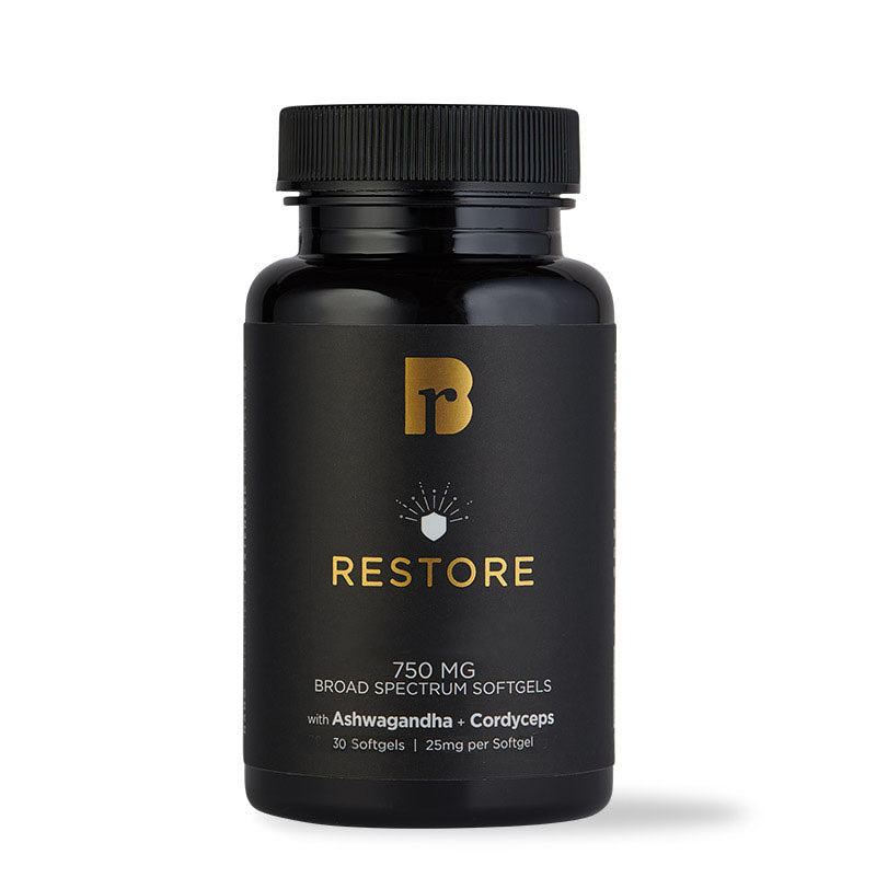 RESTORE & Recover Immunity Boost | CBD, CBG, Cordyceps, Turkey Tail, Vitamin D Softgels