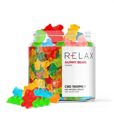 Relax Full Spectrum CBD Gummy Bears - 1500MG Best Sales Price - Gummies