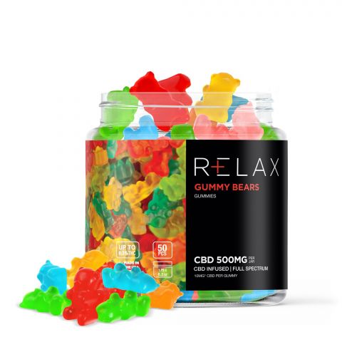Relax Full Spectrum CBD Gummy Bears - 500MG Best Sales Price - Gummies