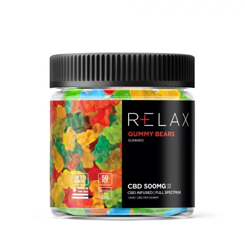 Relax Full Spectrum CBD Gummy Bears - 500MG Best Sales Price - Gummies