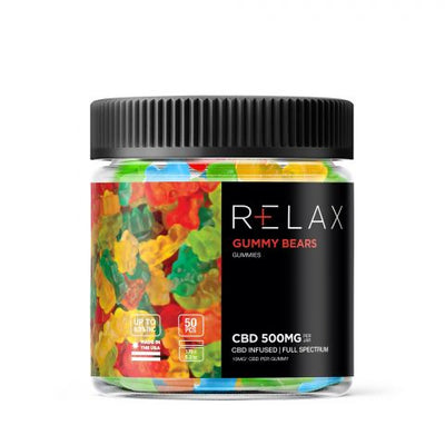 Relax Full Spectrum CBD Gummy Bears - 500MG Best Sales Price - Gummies