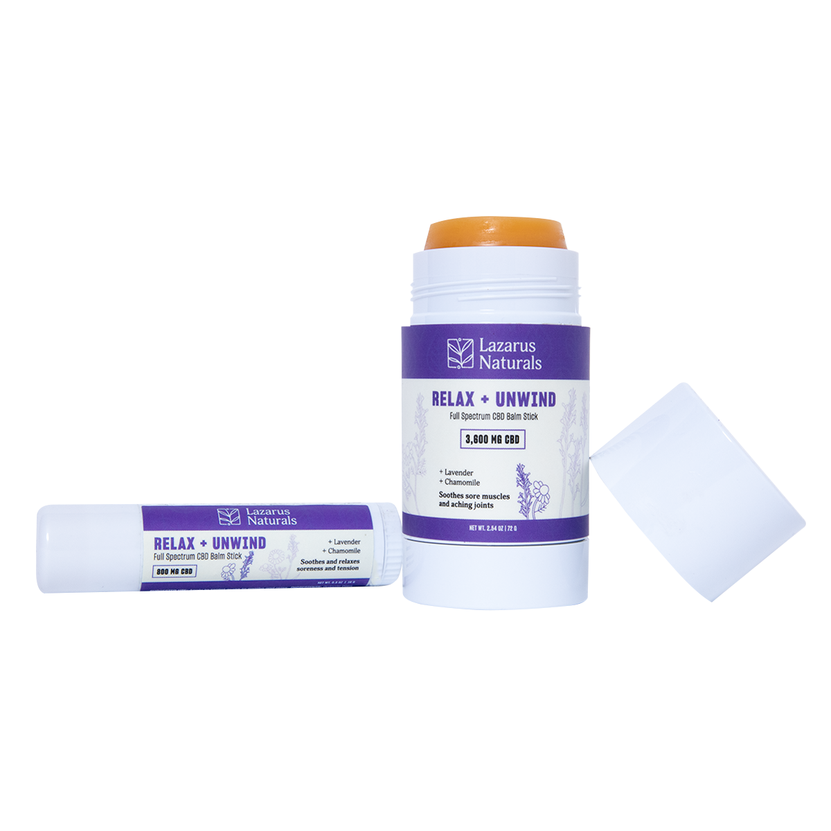 Lazarus Naturals CBD BALM STICK, RELAX + UNWIND