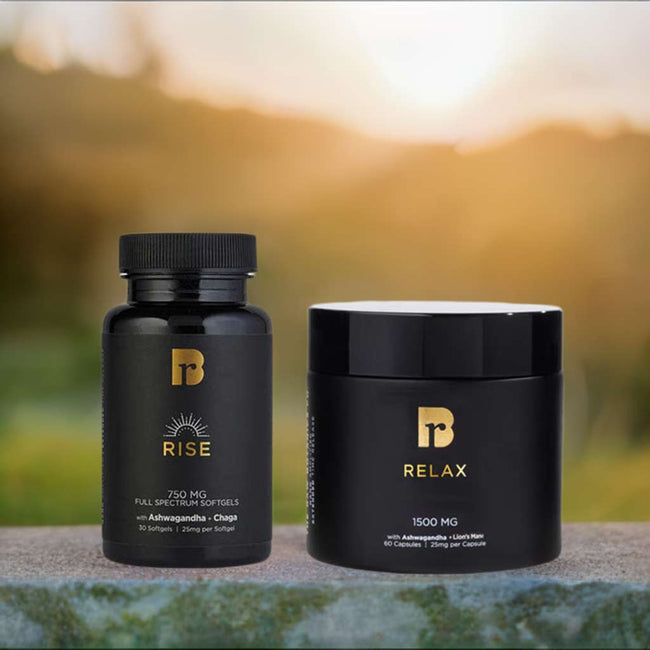 ALL DAY CHILL BUNDLE - Rise & Energize | Relax & Focus Mushroom, CBD, & CBC Softgels