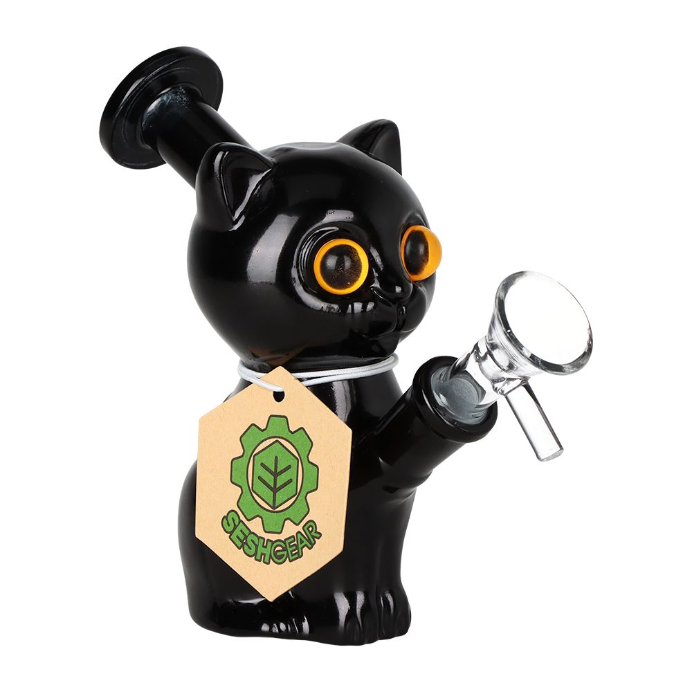 2PC SET - SeshGear Mesmorizing Kitty Glass Water Pipe