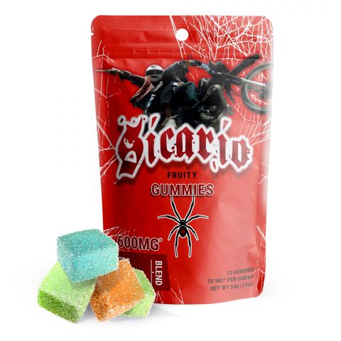 Sicario Fruity Gummies - CBG, THCV, Delta 9 Blend - 600MG - Pure Blanco Best Sales Price - Gummies