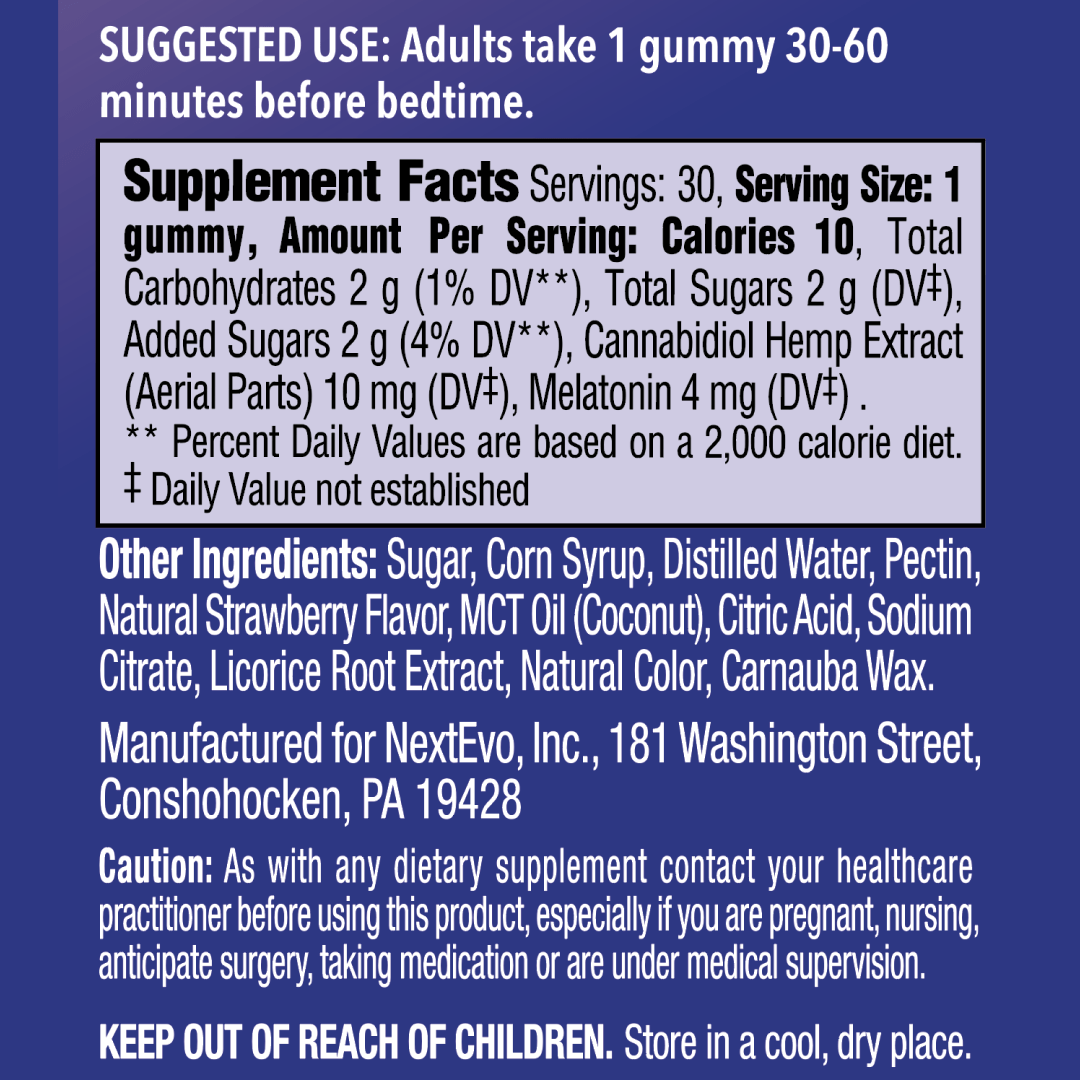 3 month Sleep Support CBD Complex Gummies 180 ct