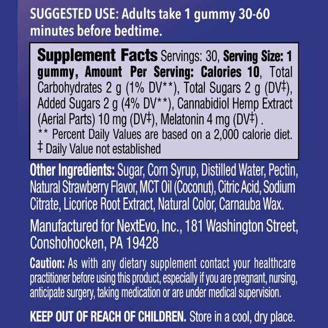 3 month Sleep Support CBD Complex Gummies 180 ct