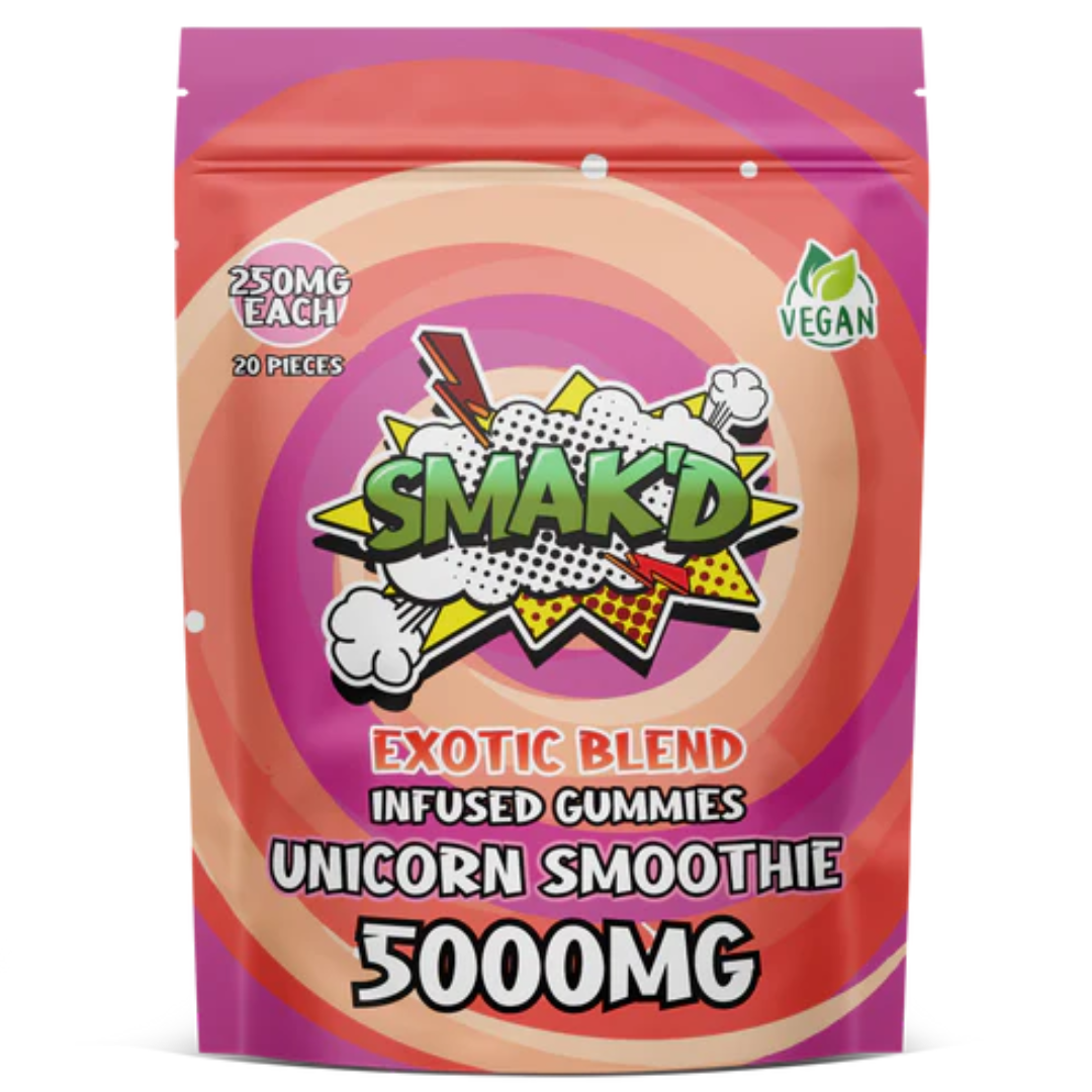 SMAK’D Exotic Blend Gummies 5000mg