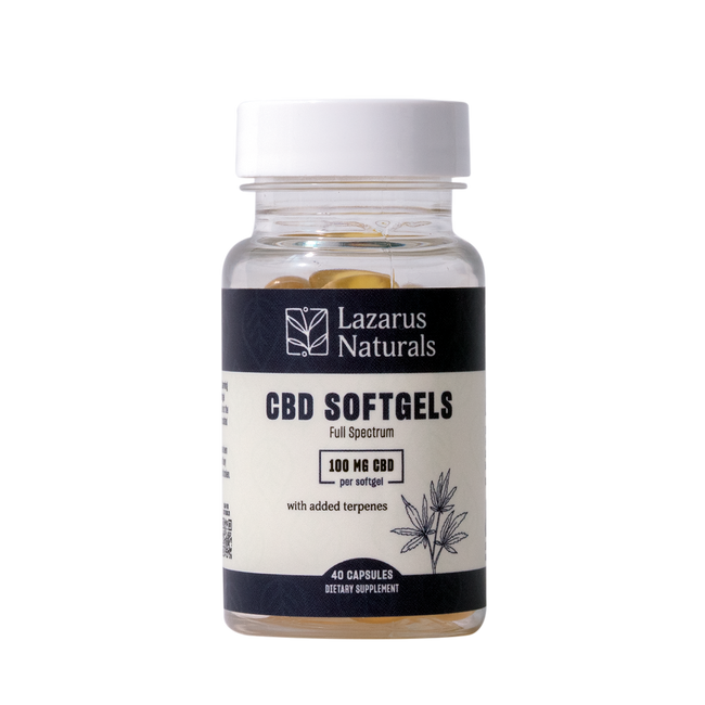 Lazarus Naturals CBD SOFTGELS, 100MG