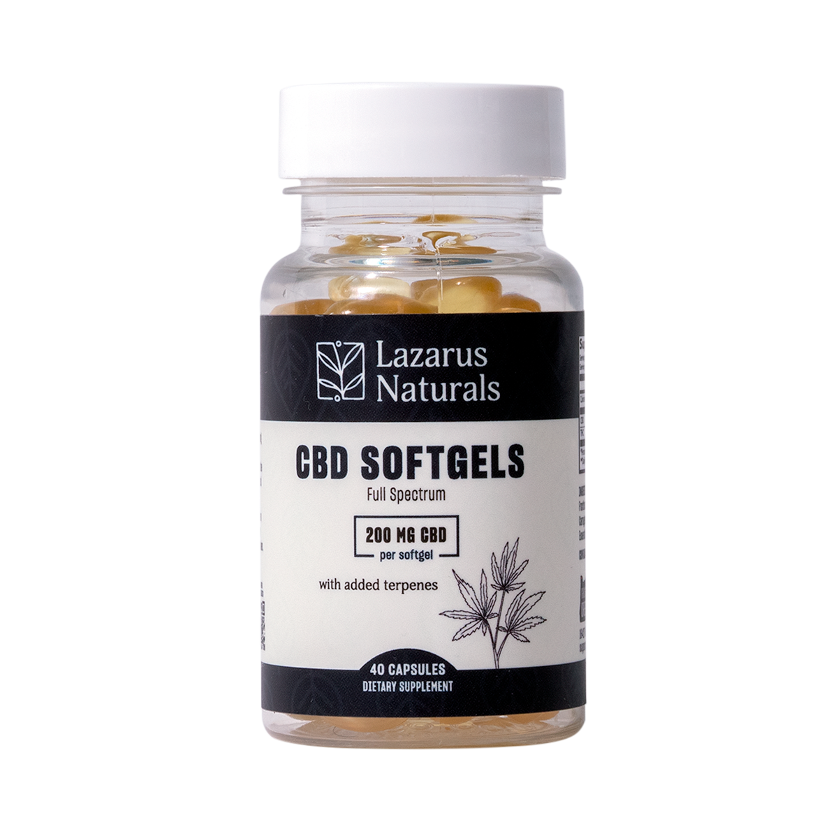 Lazarus Naturals CBD SOFTGELS, 200MG