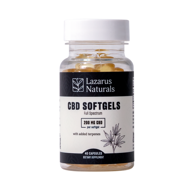 Lazarus Naturals CBD SOFTGELS, 200MG