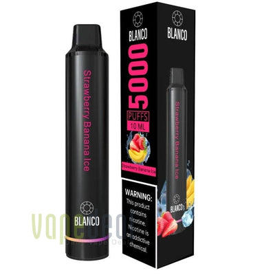 Blanco Rechargeable Disposable 5000 Puffs - Strawberry Banana Ice Best Sales Price - Disposables