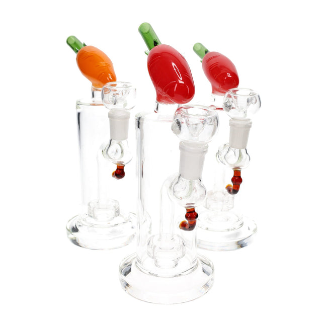 Stemless GoG Glass Bong “Carrot Top” Showerhead Perc