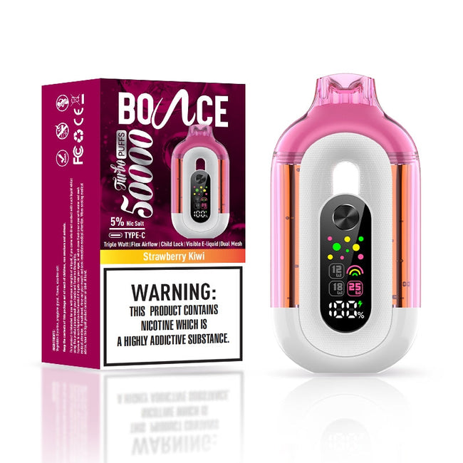 Strawberry Kiwi Bounce Turbo 50K Disposable Vape 25W 5%