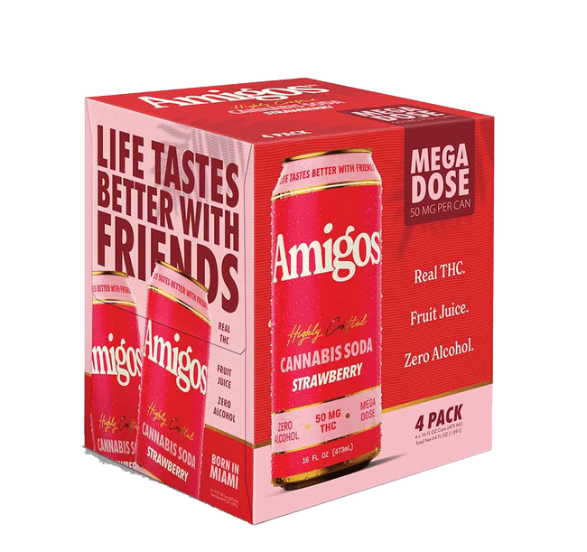 Amigos Strawberry Cannabis Sodas