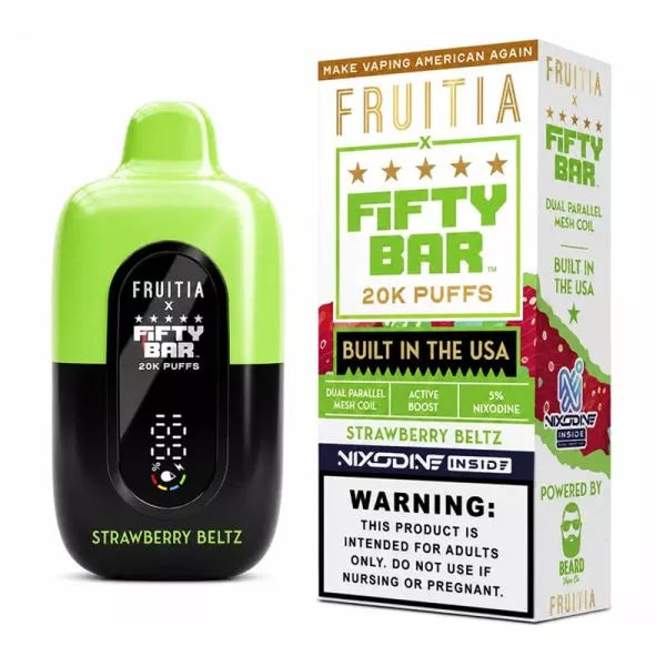 Fifty Bar Fruitia Nixodine 20K Disposable Best Sales Price - Disposables