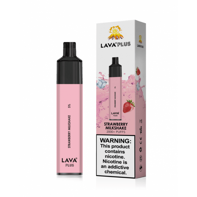 Lava Plus 2600 Puffs Disposable - Strawberry Milkshake Best Sales Price - Disposables
