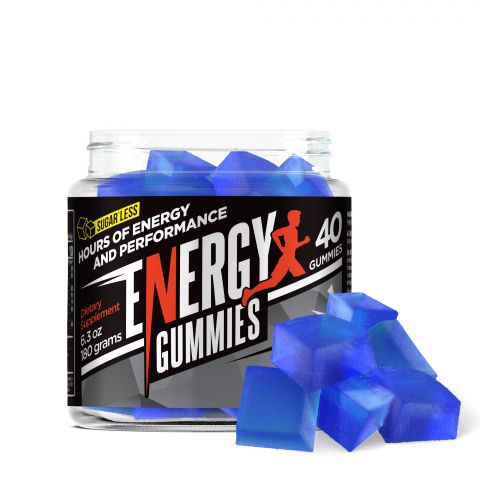 Sugarless Energy Gummies - Energy Boost Supplement - 40 Count Best Sales Price - Gummies