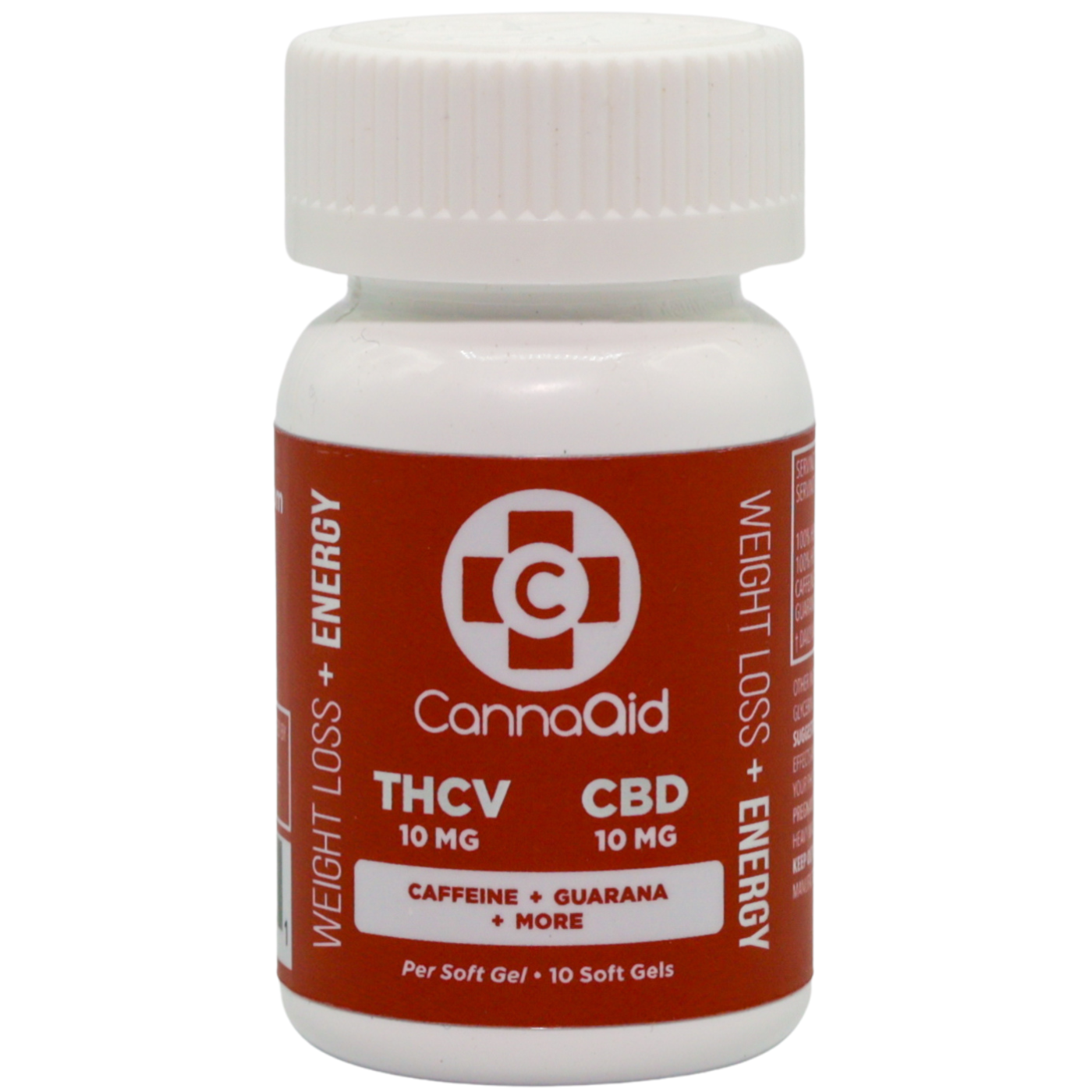 CannaAid | THCV + CBD Weight Loss & Energy Vegan Softgel Capsules 40mg - 1200mg Best Sales Price - Edibles