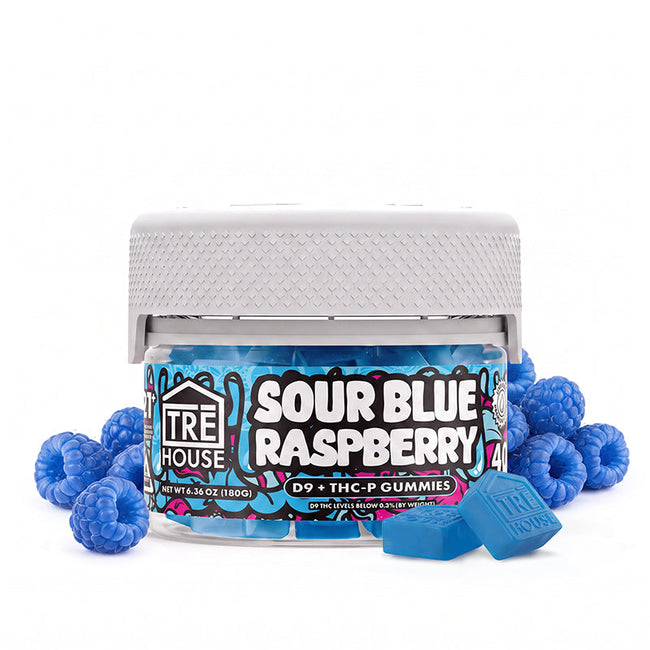 Tre House Sour Blue Raspberry Delta 9 + THC-P Gummies Best Sales Price - Gummies