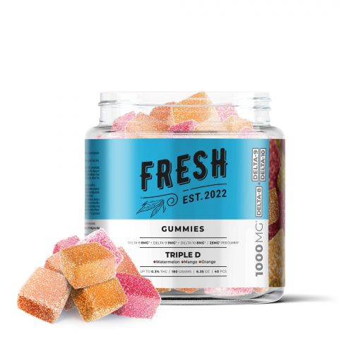 Triple D Gummies - Delta 9 - 1000mg - Fresh Best Sales Price - Gummies