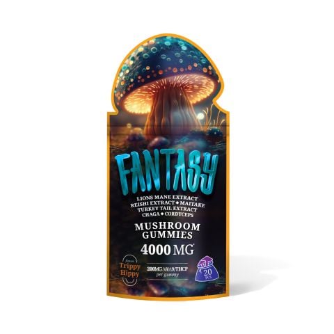 Trippy Hippy Mushroom Gummies - D8, D9, THCP Blend - Fantasy - 4000MG Best Sales Price - Gummies