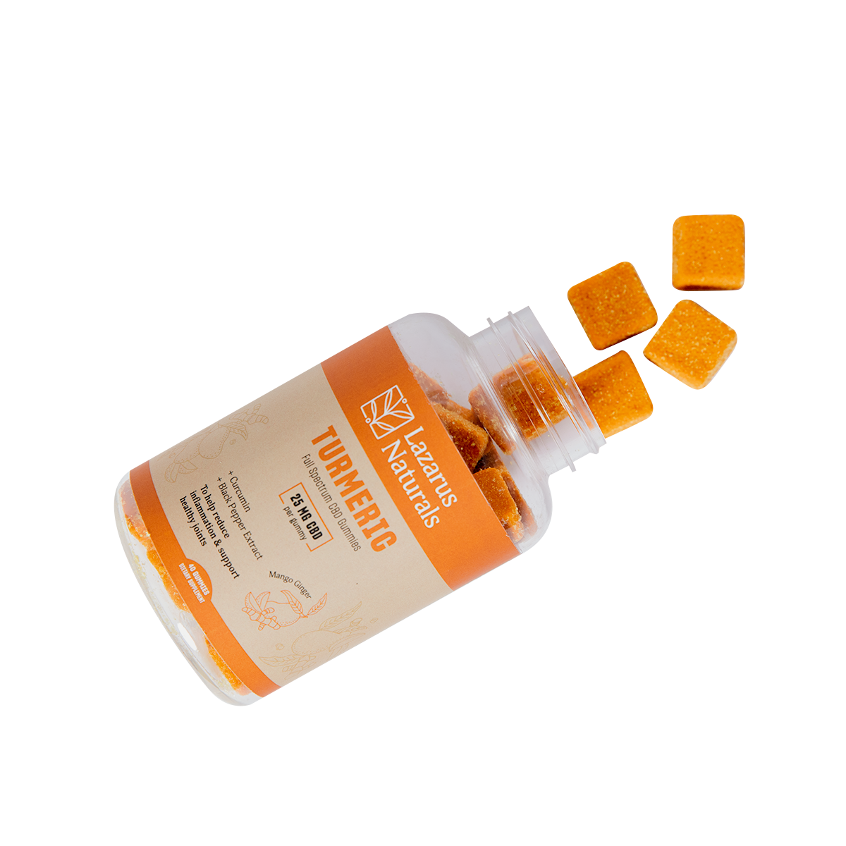 Lazarus Naturals CBD GUMMIES, TURMERIC