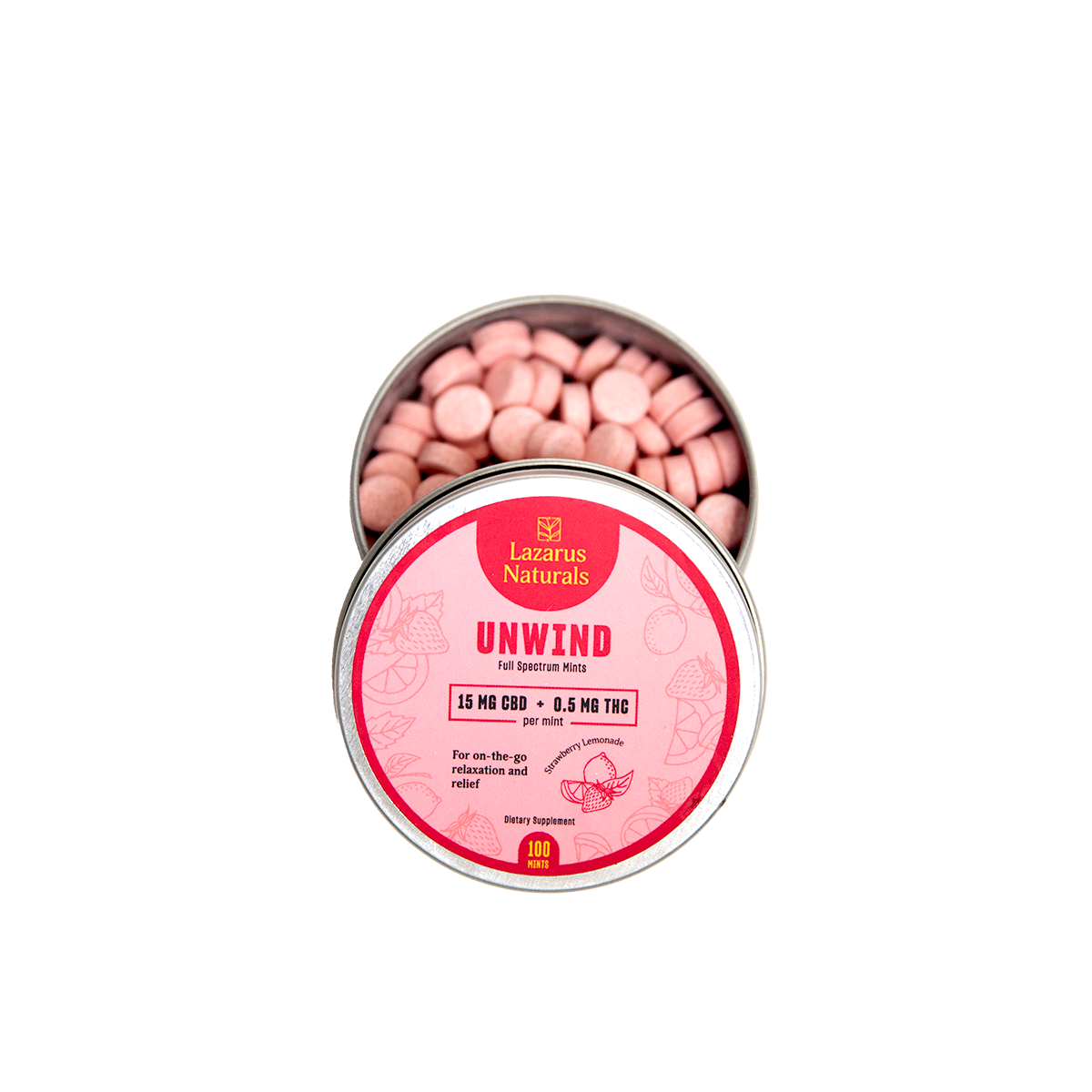 Lazarus Naturals CBD MINTS, UNWIND