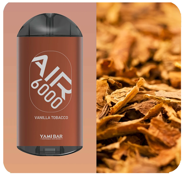 Yami Bar Air 6000 Disposable 6000 Puffs - Vanilla Tobacco Best Sales Price - Disposables