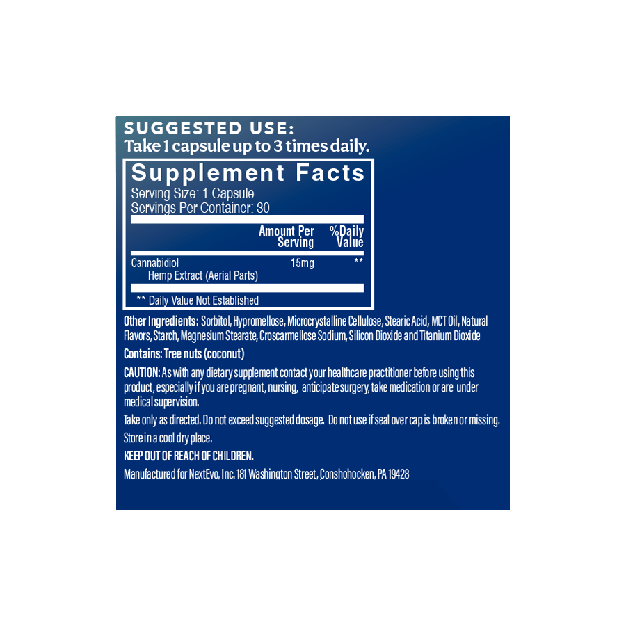 Water Soluble CBD Capsules Extra Strength 180 ct