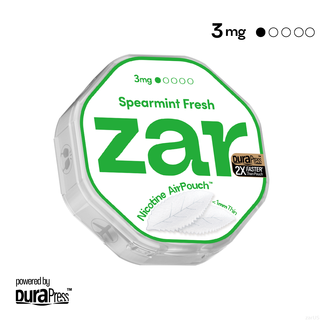 zar Spearmint Fresh 3mg Best Sales Price - Pouches