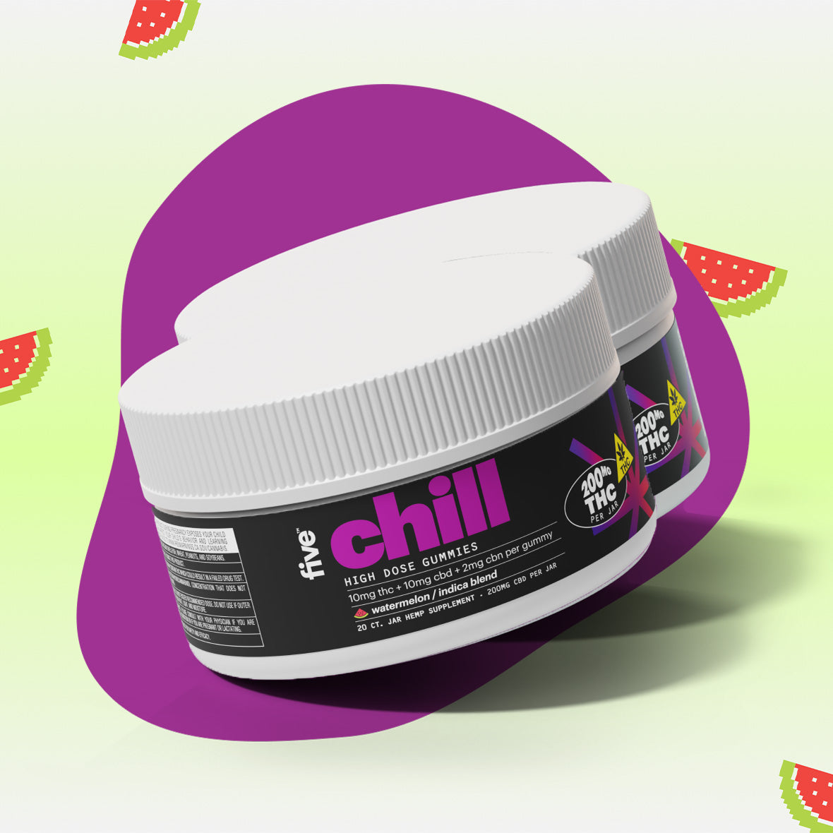 Five CBD indica chill 10mg thc gummies