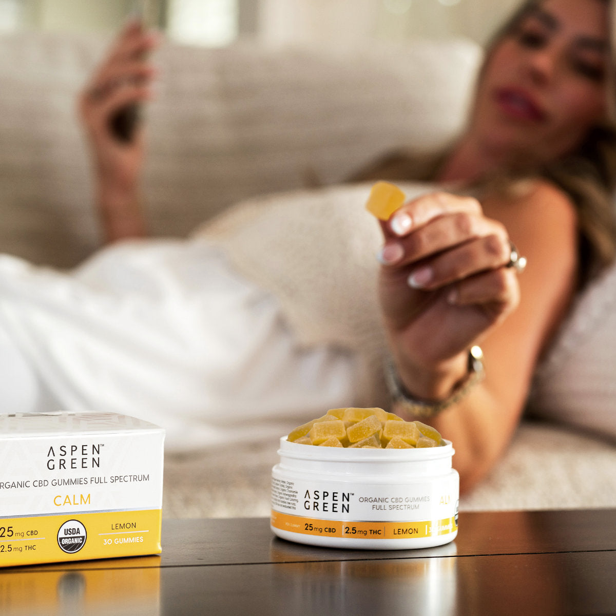 Aspen Green Calm Organic Full Spectrum CBD Gummies (3 Gummies)