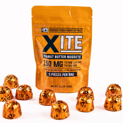 Xite D9 Peanut Butter Nuggets (5ct Bag) Best Sales Price - Gummies