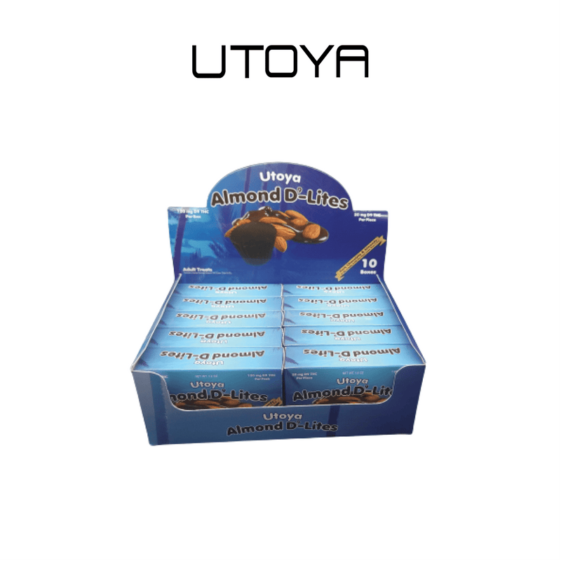 Utoya | Almond Delight Delta 9 THC Dark Chocolate - 120mg Best Sales Price - Gummies