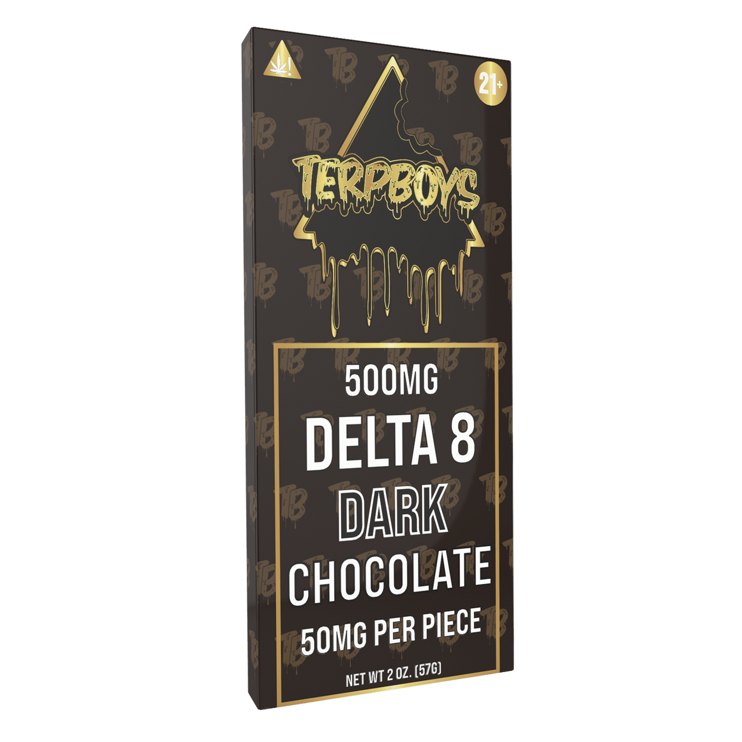 TerpBoys Delta-8 Dark Chocolate Bars (10ct) 500mg Best Sales Price - Edibles