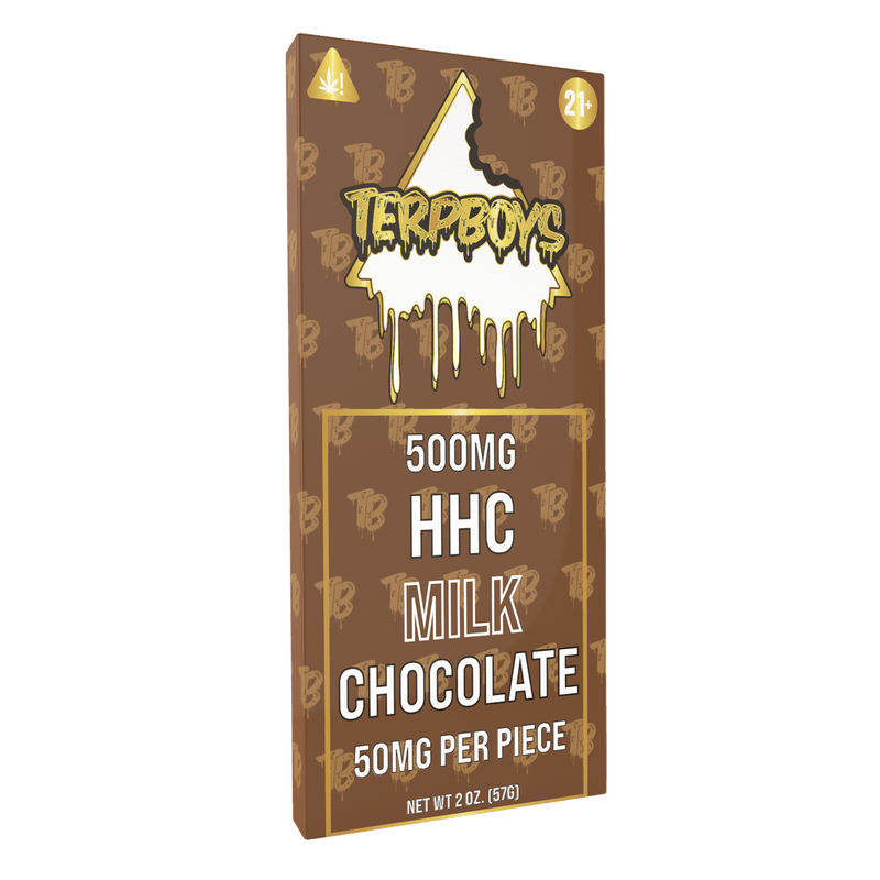 TerpBoys HHC Milk Chocolate Bars (10ct) 500mg Best Sales Price - Edibles