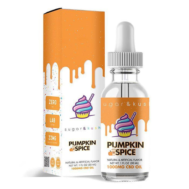 Sugar and Kush Pumpkin Spice CBD Oil Drops Best Sales Price - Tincture Oil