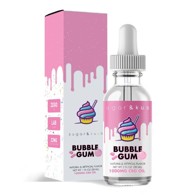 Sugar and Kush Bubble Gum CBD Oil Drop Best Sales Price - Tincture Oil