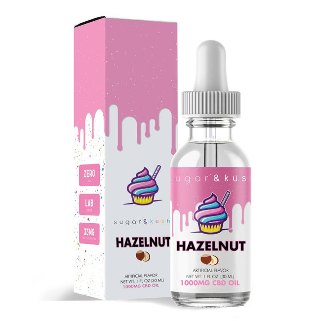 Sugar and Kush Hazelnut CBD Oil Drops Best Sales Price - Tincture Oil