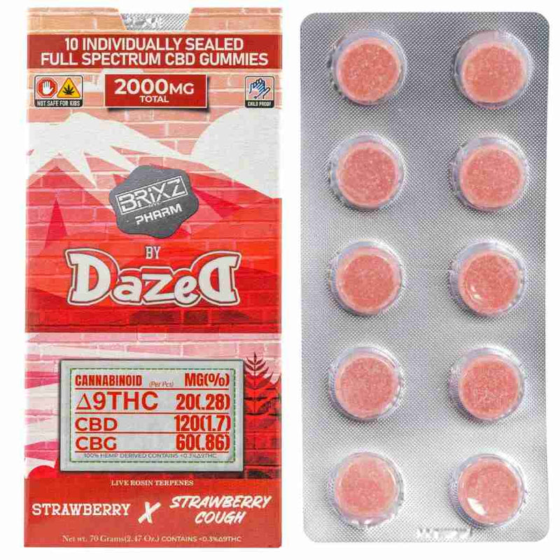 Brixz Pharm Delta-9 THC Full Spectrum CBD Gummies 2000mg 10pc Best Sales Price - Gummies