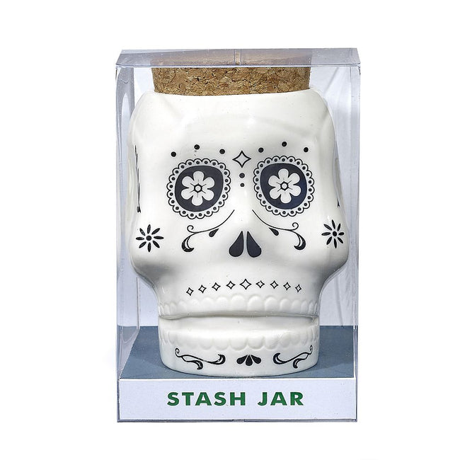 Skull Stash jar - white Best Sales Price - Accessories