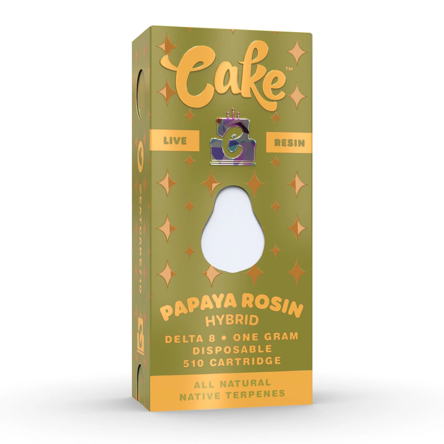 Live Resin Carts - Cake Papaya Rosin Live Resin Delta 8 Cartridge (1g)