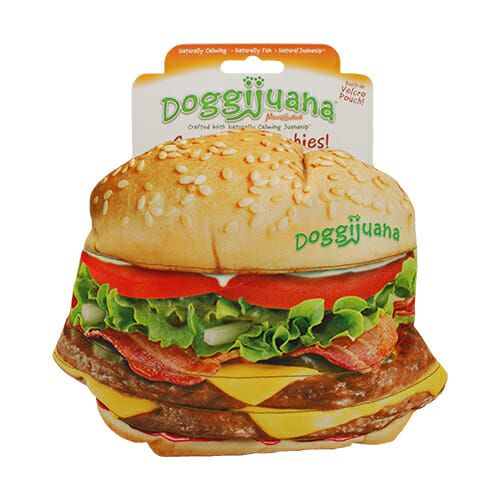Doggijuana Refillable Cheeseburger Dog Toy Best Sales Price - Pet CBD