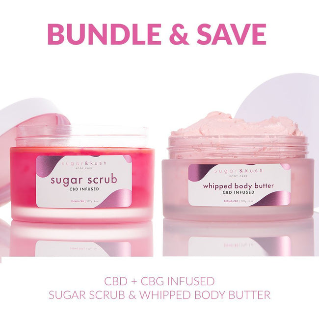 Sugar and Kush CBD + CBG infused Sugar Scrub & Whipped Body Butter Best Sales Price - Beauty